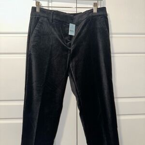 LOFT Black Velvet Riviera Slim Trousers